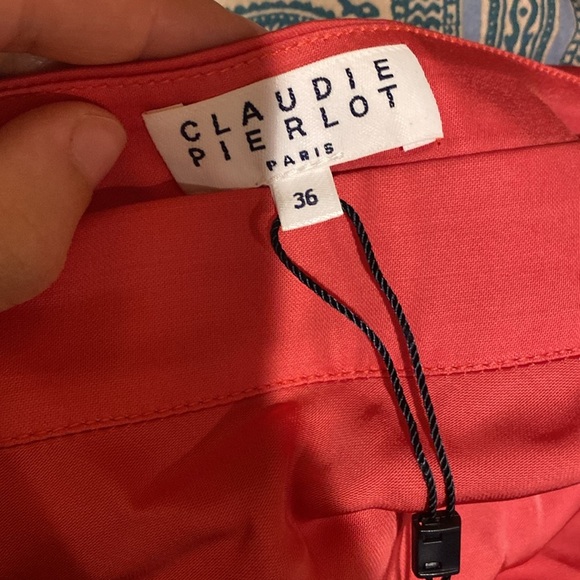 Claudie Pierlot / NWT Selma Flared Midi Skirt in Pink Viscose 36 S - Picture 6 of 6